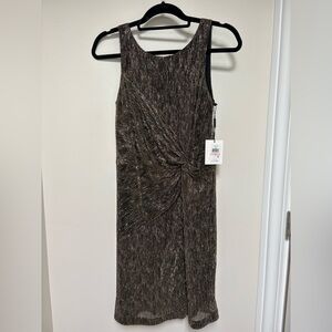 Calvin Klein Metallic Black Midi Dress